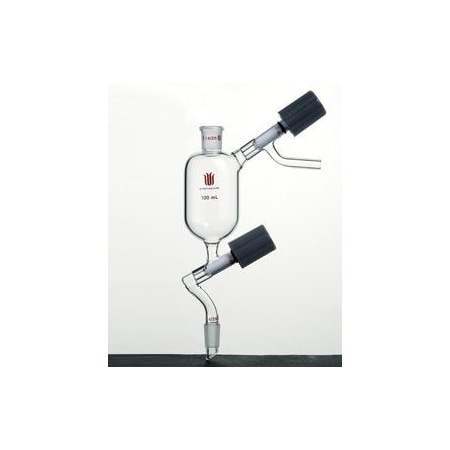 Synthware FUNNEL, ADDITION, HIGH VACUUM VALVE, 14/20, 100mL. F551060